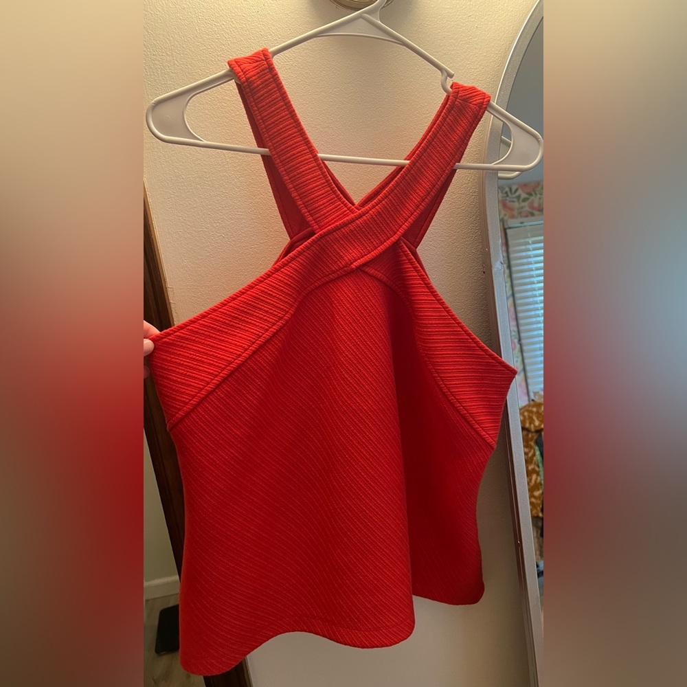 Top, Anthropologie, L, red, pristine condition
